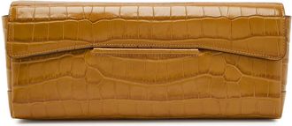 Toteme Crocodile-embossed Leather Clutch - Tan - One Size