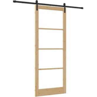 vidaXL Puerta Deslizante Otro Orkdal Marr&oacute;n 93 X 232 Cm Vidaxl