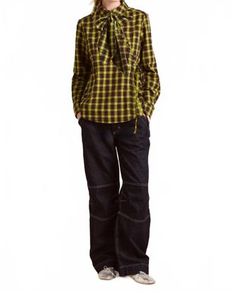 Damson Madder Robyn Shirt In Yellow Check