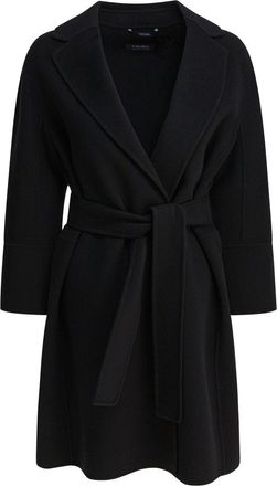 Max Mara Belted Coat In Wool