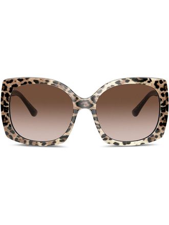 Dolce & Gabbana Eyewear Family square-frame sunglasses - women - Acetate - One Size - Brown