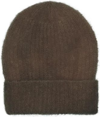 Americandreams Mila Mohair Beanie - Dames - Hoeden - Bruin - ONE Size - Wol - Accessoires