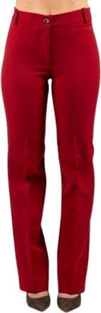 Pinko Protea Broek - Dames - Straight fit broeken - Rood - XL - Broeken