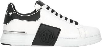 Philipp Plein White Phantom Metal Accent Sneakers