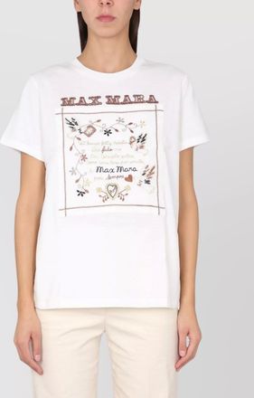 Max Mara short sleeve crew neck graphic t-shirt