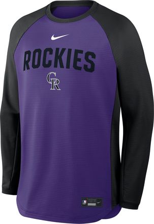 Nike Colorado Rockies Authentic Collection Nike Mens Dri-FIT Pullover Crew in Purple | 04H2043NDNV-7PG