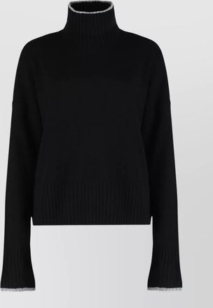 Pinko cashmere wool ribbed sweatshirt