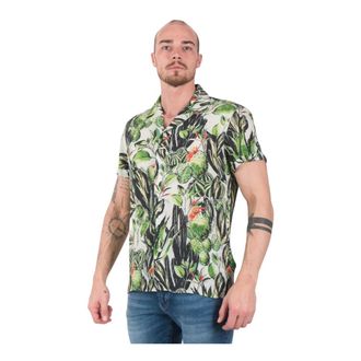 Drykorn Zomer T-shirt met Korte Mouwen - Heren - Korte mouwen Overhemden - Groen - M - Overhemden