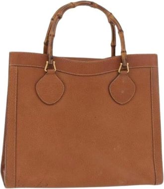 Gucci Pre-owned Handbags, female, Brown, Size: ONE SIZE Pre-owned Vintage Tote Bag