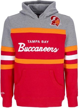Mitchell & Ness NFL Headcoach Hoodie Scarlet - Heren - Hoodies - Rood - M - Katoen - Hoodies & sweatvesten