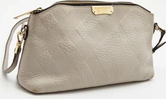 Burberry Tweedehands leren handtassen - Dames - Vintage Schoudertas - Grijs - ONE Size - Vintage