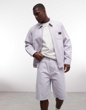 Stan Ray Pantaloncini comodi a righe in hickory multicolore in coordinato