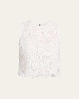 Alice & Olivia Amal Lace Tank Top