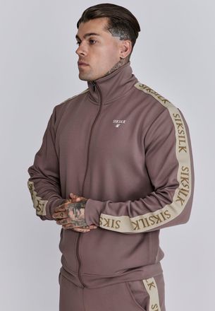 Siksilk Chaqueta de pista marrón para hombre SikSilk M