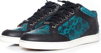 Jimmy Choo London Jimmy Choo Miami metallic slangenprint sneakers