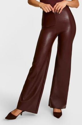 Commando Wide Leg Faux Leather Pants in Oxblood at Nordstrom Rack, Size X-Small
