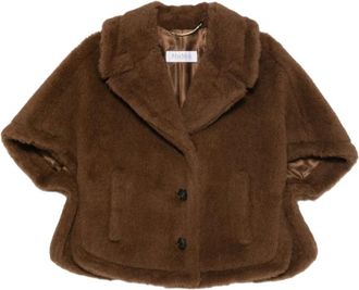 Max Mara Corvino Cape - Dames - Jassen - Bruin - S/M - Kasjmier - Jassen