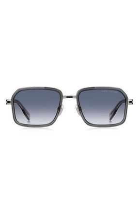 Marc Jacobs 54mm Gradient Square Sunglasses in Ruthenium Grey/Dk Blue Sf at Nordstrom