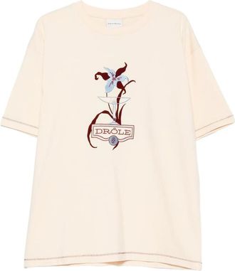 Dr&ocirc;le de Monsieur Embroidered-graphic T-shirt