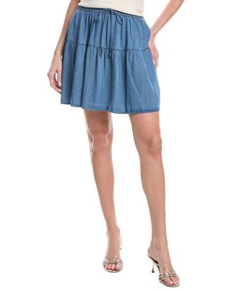 Tommy Bahama Chambray Olei Linen-Blend Mini Skirt