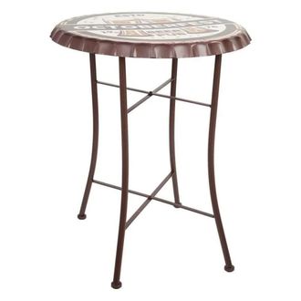 Wanderlust Deco Mesa redonda de metal d60 x 71h cm
