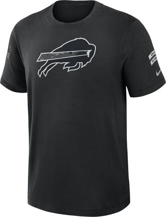 Nike Buffalo Bills Salute to Service Slub Nike Mens Dri-FIT NFL T-Shirt in Black | 034900AA24-AEG
