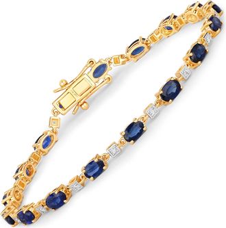 Diana M. Jewels Blue Sapphire Oval 5x3mm - 17Pcs + White Diamond F/C Round 1.10mm ( I1-I2/I color ) - 17Pcs ( White Pen Rhodium ) ( Box Lock With Double Safety )