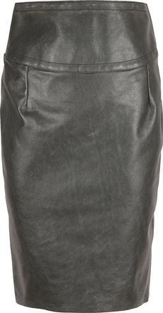 Givenchy Midi Perfecto Rok - Dames - Leren & Su&egrave;de rokken - Zwart - XS - Leer - Rokken