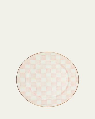 MacKenzie-Childs Rosy Check Enamel Serving Platter
