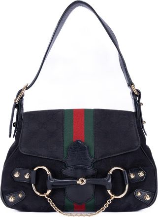Gucci Horsebit Chain Web Flap Schoudertas