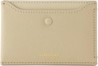 Givenchy Day leren pasjeshouder met logo reli&euml;f - Beige