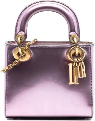 Dior Pre-owned Dior Mini Metallic Patent Lady Dior 02-MA-0118