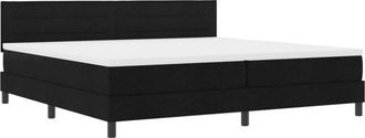 vidaXL Vidaxl - Box Spring Bed with Mattress Black 200 x 200 cm Fabric