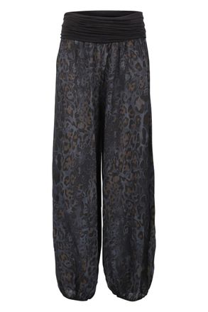 Malito more than fashion Malito - Womens Harem Trousers Leo Print - Airy Light Pump Trousers - Thin Summer Beach Trousers - Leisure Trousers Aladdin Trousers for Chilling 1484
