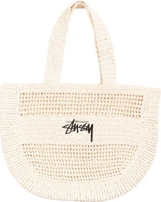 St&uuml;ssy Woven Tote Bag Ivory 134263-IVOR
