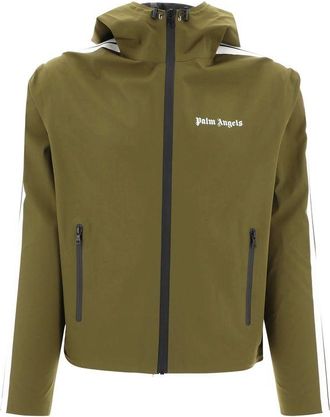 Palm Angels Bicolor Polyethylene Full-Length Mens Jacket