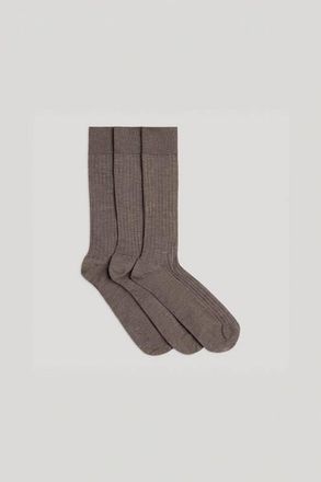Asket The Merino Sock 3-Pack Light Brown/Dark Green/Burgundy