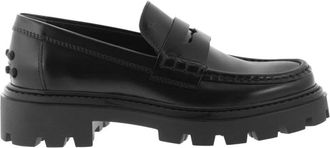 Tod's Instappers - Dames - Loafers - Zwart - 41 EU - Leer - Schoenen