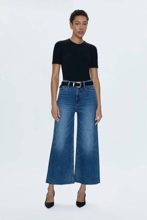 Pistola Denim Lana High Rise Ultra Wide Leg Jeans In Palladium Wash