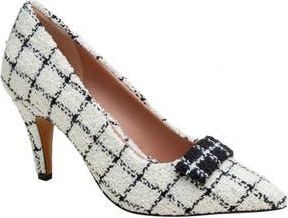Linea Paolo Prisa Pointed Toe Pump in Ivory-Black at Nordstrom Rack, Size 10