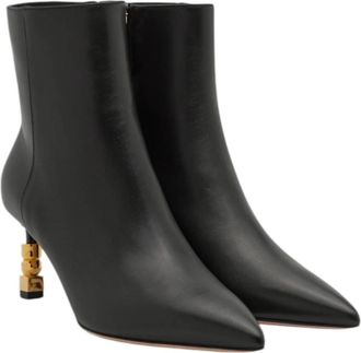 Bally Womens Helena Bead Embellished Leather Ankle Boots In Black