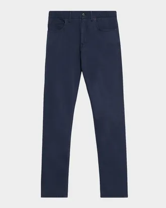 Isaia Men & apos;s Slim-Fit Cotton-Cashmere Pants