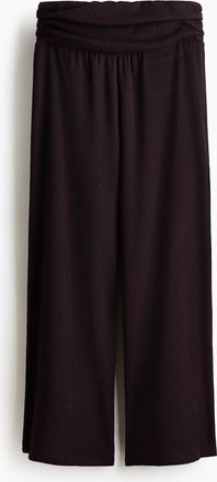 H&M Weite Hose mit gerafftem Bund - Purple