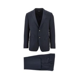 Ermenegildo Zegna Wool canvas tailored suit Man 54