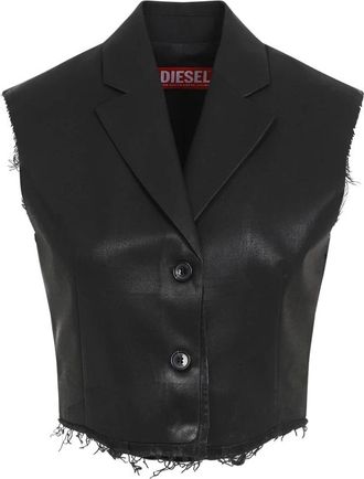 Diesel G-Baryt Vest - Dames - Bodywarmers - Zwart - XS - Wol - Jassen