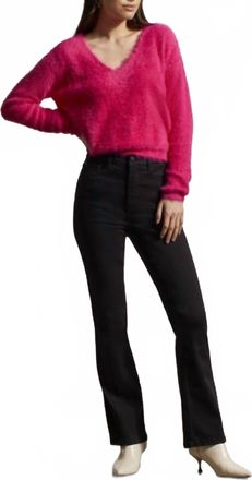 Tribal Brooke Hugging Microflare Jeans In Jetblack