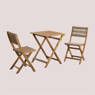 Sklum Sklum - Set da giardino pieghevole Delawer Classic con tavolo e 2 sedie