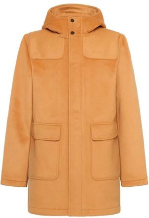 Knowledge Cotton Apparel Felted Wool Duffle Coat Wolljacke für Herren | orange