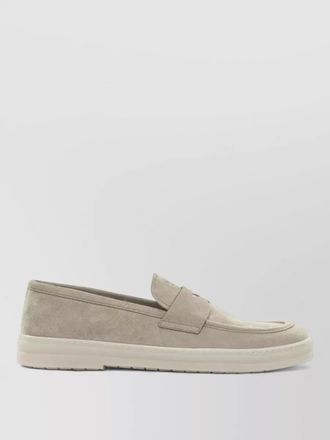 Prada suede loafers round toe rubber sole