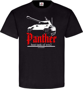 Copytec Panther Best Tank Technik Development Combat Vehicle 5 T Shirt 19989 - Black - XXXXX-Large